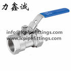 Stainless Steel 1 pc ball valve reduce ball valve SS304/SS316 1/2" 1000WOG/1000PSI/PN63 with lock bule handle
