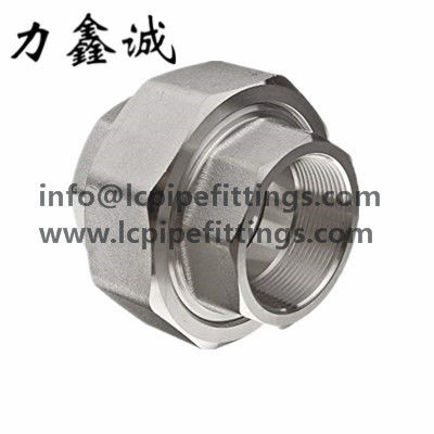 Stainless Steel Flat Union With Teflon FF casting union connect with PTFE ASME CF8/CF8M1”PT thread 150# pressure